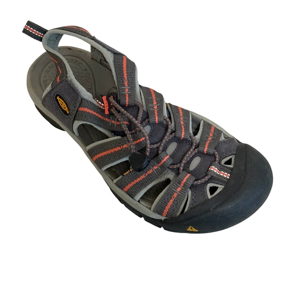 Keen Women Newport H2 Sandal 7.5 Gray Orange Waterproof Hiking Gorpcore Trail